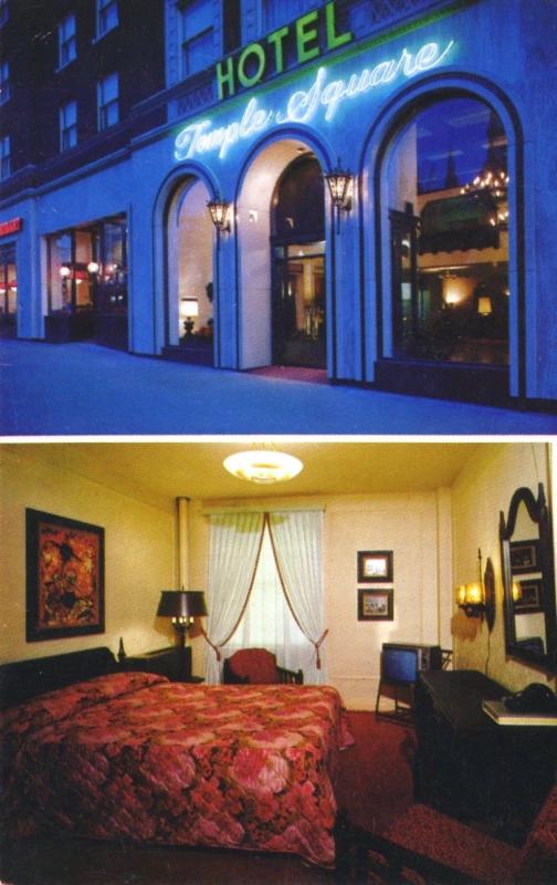 Temple Square Hotel Salt Lake City UT Utah Multi-view Interior Postcard D3