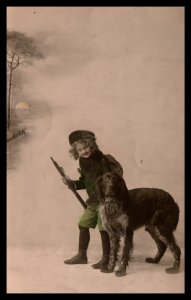 Boy Hunting with Dog