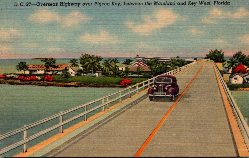 Florida Keys Overseas Highway Over Pigeon Key Curteich