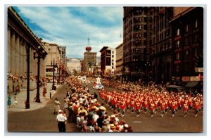 Main Street Parade View Salt Lake City Utah UT UNP Chrome Postcard S13