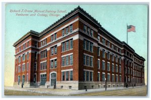 c1910 Richard Crane Manual Training School Chicago Illinois IL Antique Postcard