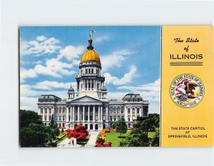 Postcard The State Capitol At Springfield, Illinois