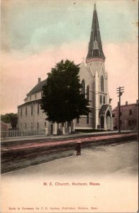 View of Methodist Episcopal Church Hudson MA Undivided Back Vintage Postcard R74