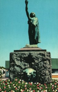 Vintage Postcard Chief Seattle Statue Seattle Washington Pub. C.P. Johnston Co.