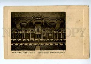 192651 GERMANY BERLIN Central-hotel Vintage embossed postcard