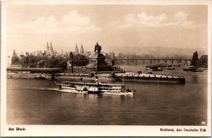 Germany Am Rhein Koblenz das Deutsche Eck Vintage RPPC C012