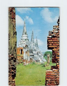 Postcard Three Pagodas of Wat Phra Sri Samphet, Ayudhya, Thailand
