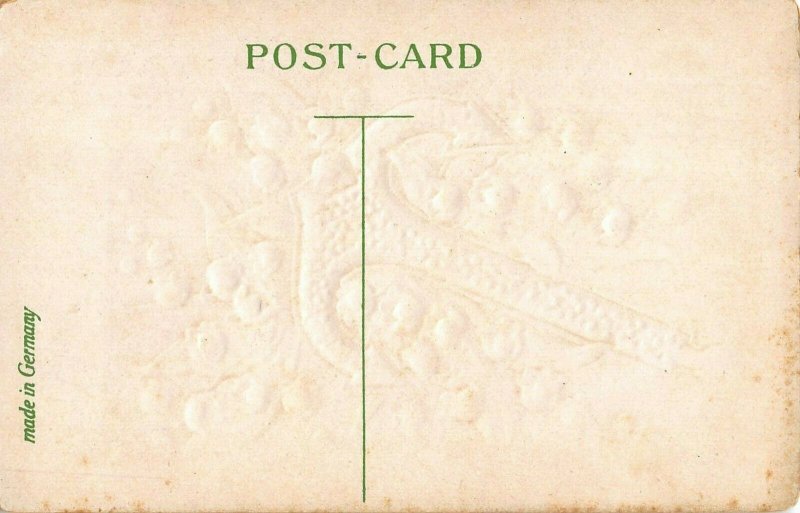 LOT 2 POSTCARDS~ROSE-CAKE-FLOWER ANCHOR~BIRTHDAY GREETING-COLORFUL EMBOSSED