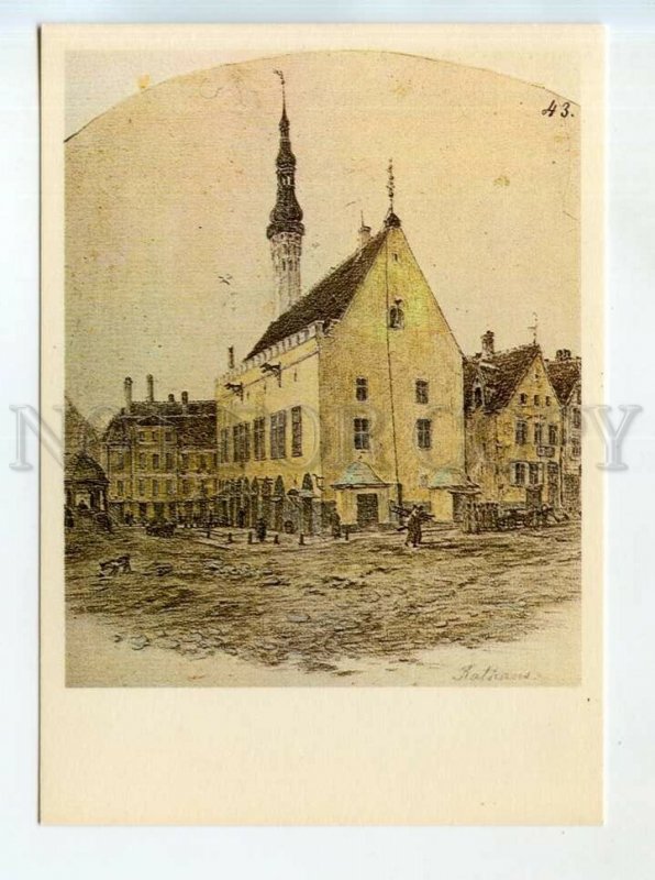 531254 USSR 1984 year Estonia artist Buddeus Tallinn postcard