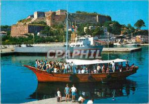 Postcard Modern French Corfu Arrival in the Old Port Yacht