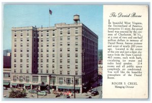 1952 The Daniel Boone Fire Proof Hotel West Charleston Virginia WV Postcard