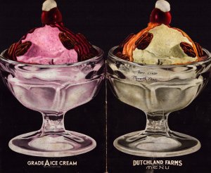 1938 Dutchland Farms Menu  Plymouth  Massachusetts   9 x 6