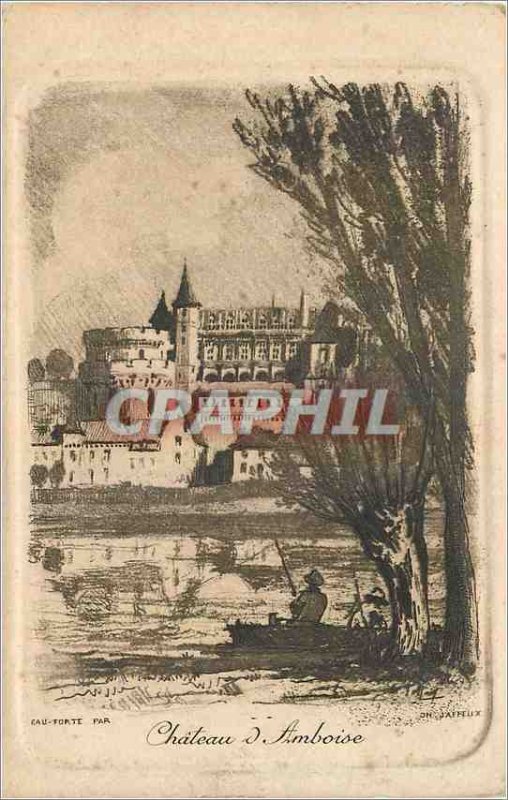 'Old Postcard Chateau d''Amboise'