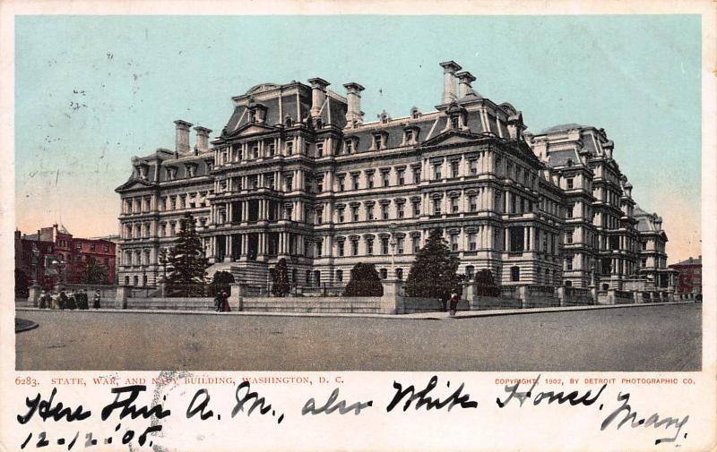 State, War, and Navy Dept. Building,  Washington, D.C., Early Postcard, Used