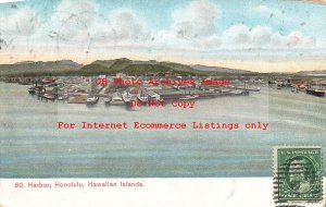 HI, Honolulu, Hawaii, Harbor Scene, 1912 PM, PMC, Island Curio No 80