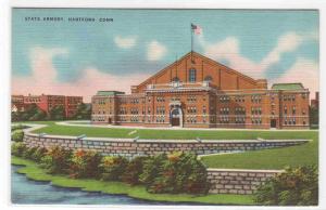 State Armory Hartford Connecticut linen postcard