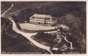 Blick Auf Jugendherberge Rudensheim Rhein Real Photo German Postcard