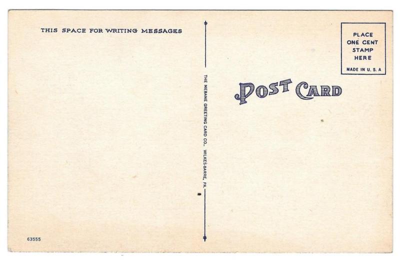 Anthracite Coal Mining Region PA Mebane MS 7 Linen Postcard