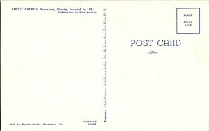 Christ Church Pensacola Florida Founded in 1827 Postcard Standard View Card 