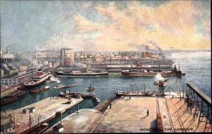 Tuck Montreal Quebec Harbour Steamships Ships c1910 Vintage Postcard