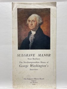 Sulgrave Manor, Home of George Washington's Ancestors, Brochure