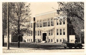 RPPC Lakeview High School, Oregon Lake County c1930s Vintage Photo Postcard
