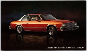 Chevy Car, 1978 Malibu Classic Landau Coupe, Red Car, Automobile, Postcard