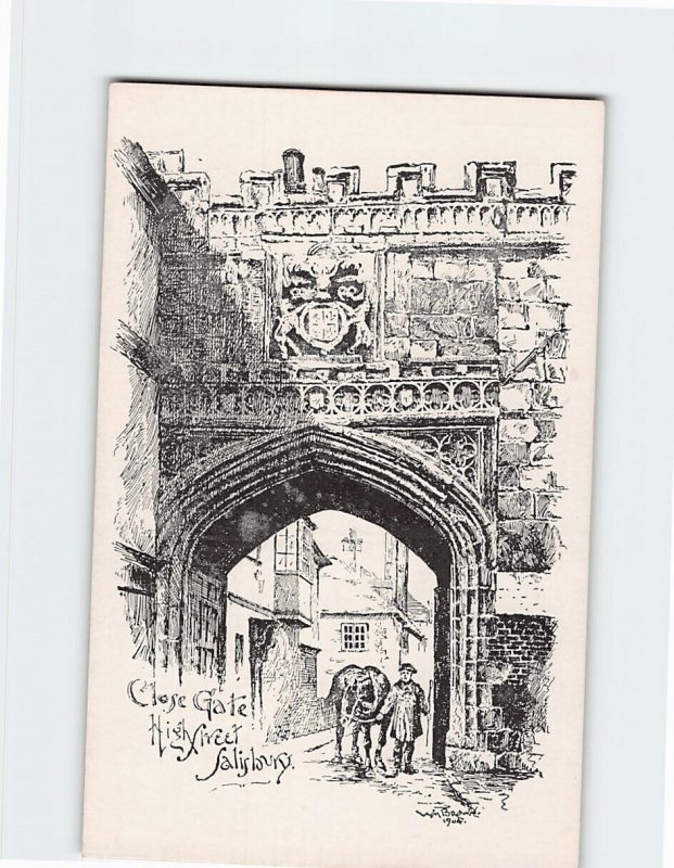 Postcard Close Gate Salisbury England