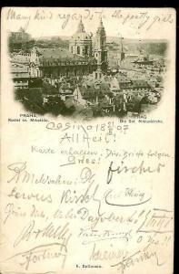 Austria 1897 Prag K Bellmann to USA Postcard