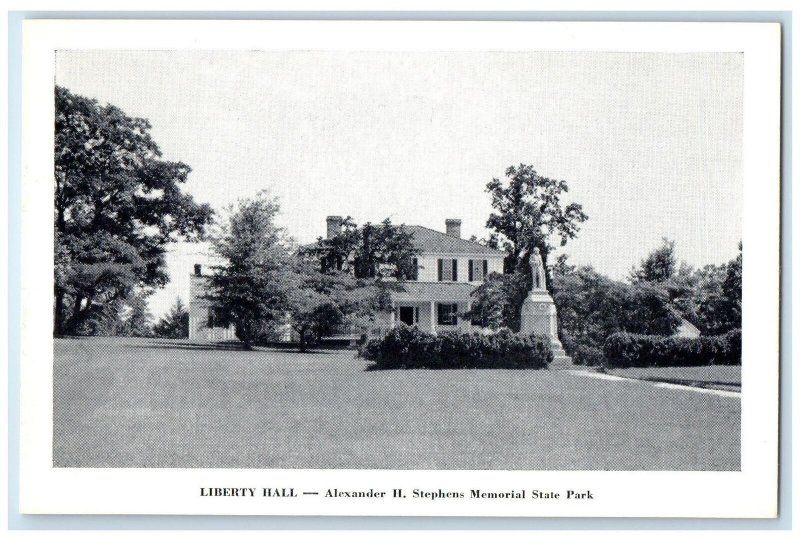 c1920's Liberty Hall A. H. Stephen Memorial State Park Crawfordville GA Postcard