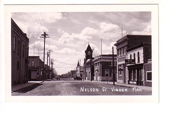 Real Photo, Nelson St, Virden, Manitoba,