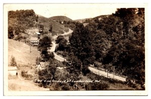 RPPC US 40, 6 Miles East Of Cumberland, Road Scene, MD Postcard