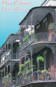 Louisiana New Orleans Lace Balconies On St Peter Street