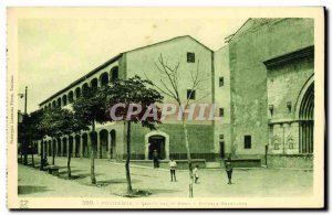 Old Postcard Puigcerda Paseo del 10 abril y escuela Graduadas