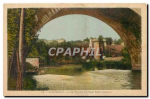 Old Postcard Partenay The Thouet and Tour St. Jacques