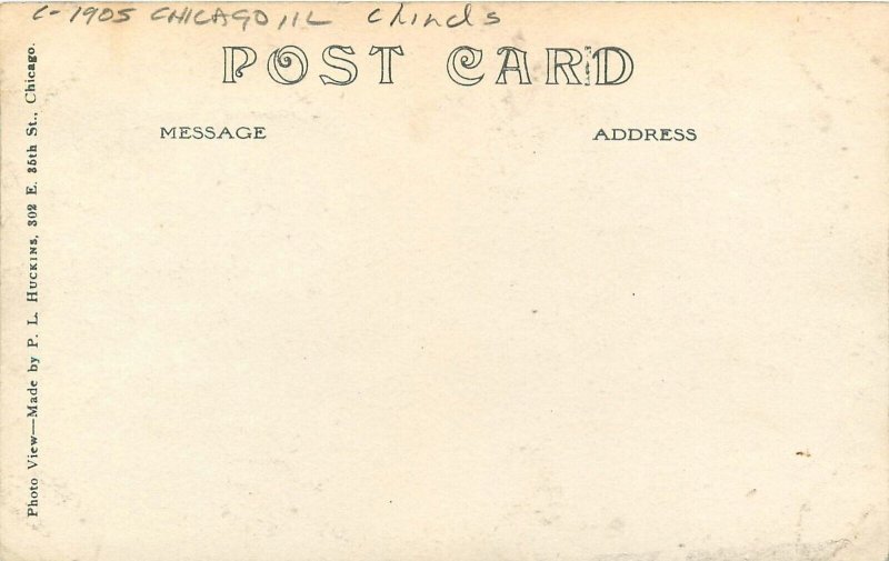 Postcard RPPC C-1905 Illinois Chicago Club House & Lake Childs  IL24-642