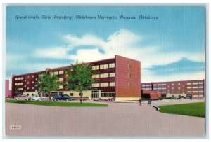 Quadrangle Girls Dormitory Oklahoma University Norman Oklahoma OK Postcard