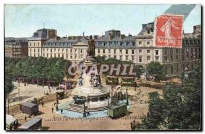 Old Postcard Paris Place De La REPUBLlC