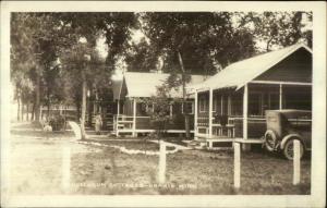 Osakis MN Cottages & Car c1920 Real Photo Postcard