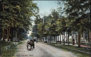 De Land Florida FL New York Ave Horse and Buggy c1910 Vintage Postcard