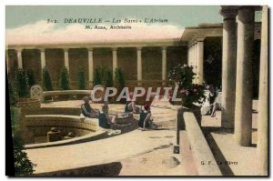 Old Postcard Deauville baths l & # 39atrium