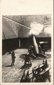 RPPC Cannon Firing at Fort Constitution New Hampshire Postcard V19