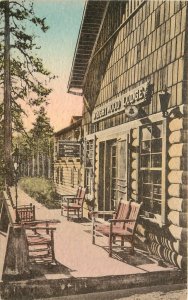 Hand-Colored Postcard Wrightwood Lodge Wrightwood CA San Bernardino Co Albertype