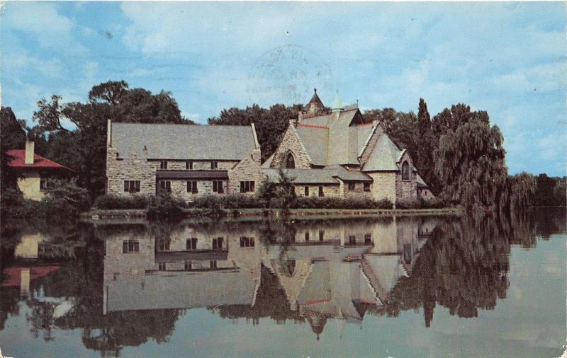 Seneca Falls New York~Trinity Episcopal Church by Van Cleef Lake~1955 Postcard