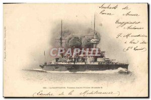 Old Postcard Boat War Le Saint Louis Flagship