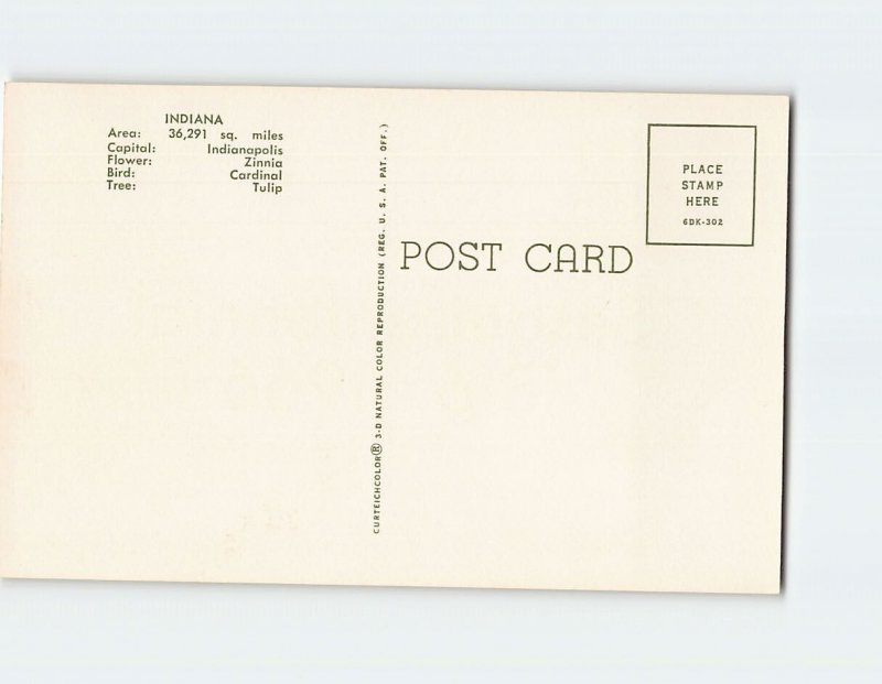 Postcard Sesquicentennial 1816-1966, Indiana