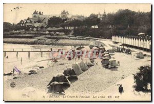 Old Postcard Royan Foncillon The Layer Tents