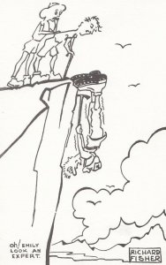 Mountain Rock Climbing Richard Fisher Mountaineering Comic Humour Postcard 2