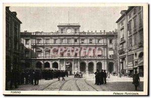 Old Postcard Italia Italy Torino Palazzo Municipale
