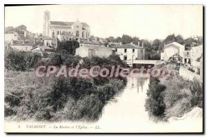 Old Postcard Talmont The River And I'Eglise